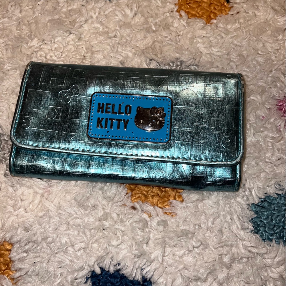 Hello Kitty Metallic Blue Wallet